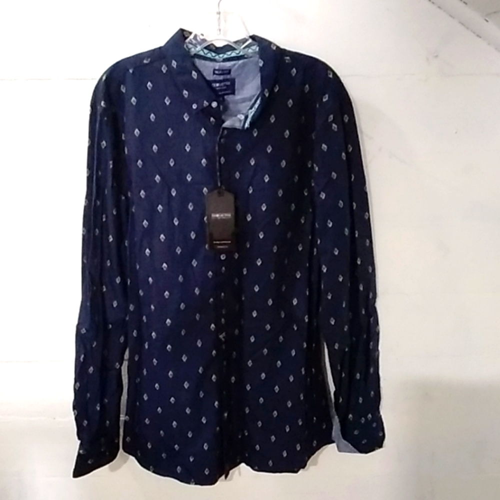 NWT NENS GEOMETRIX SLIM FIT DRESS SHIRT